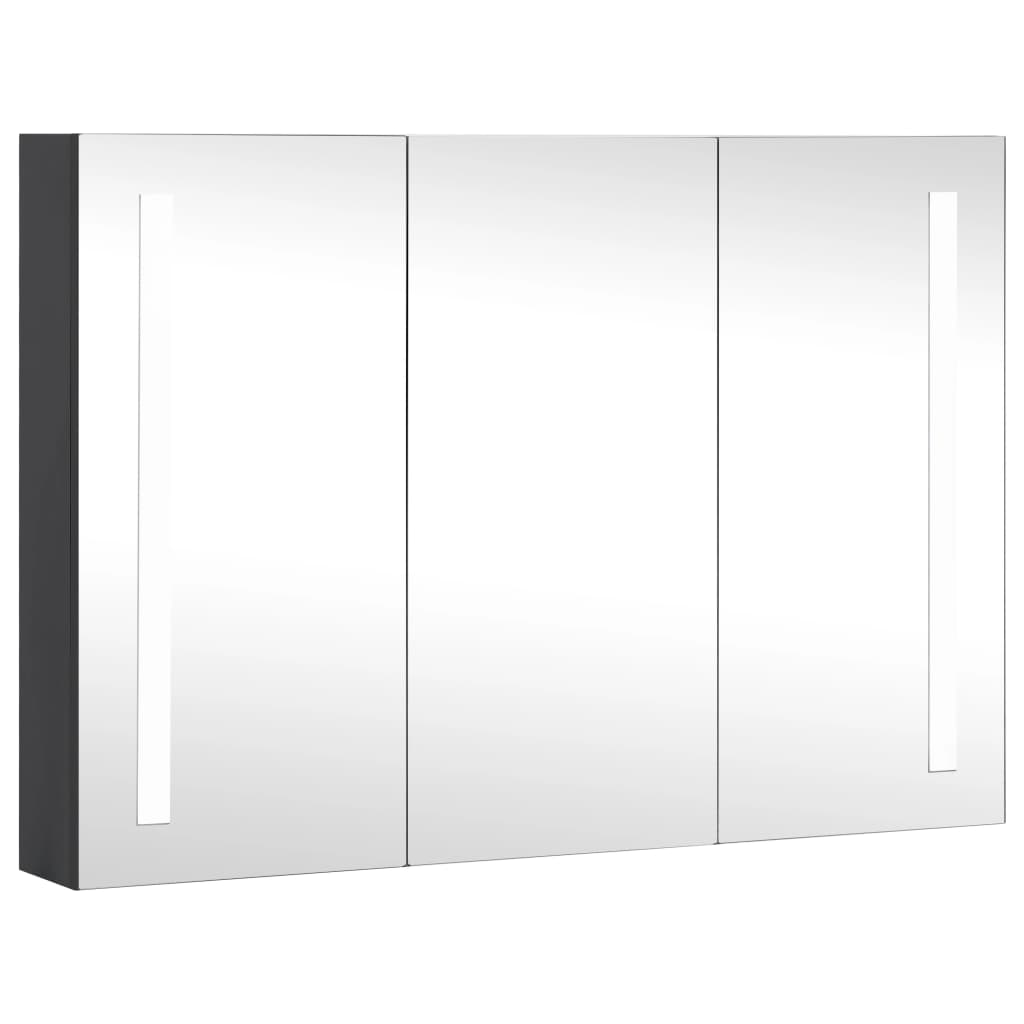 vidaXL LED Bathroom Mirror Cabinet 35"x5.5"x24.4"