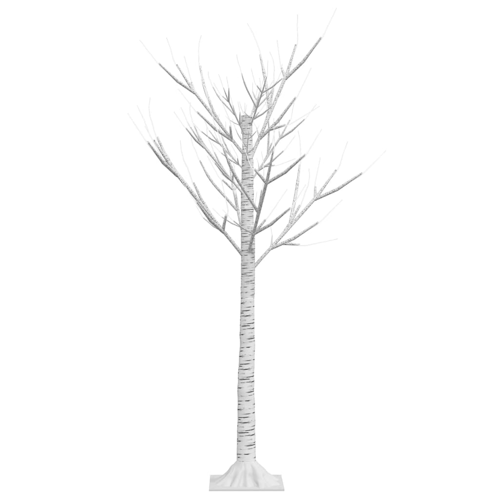 vidaXL Christmas Tree 128 LEDs 3.9' Warm White Willow Indoor Outdoor