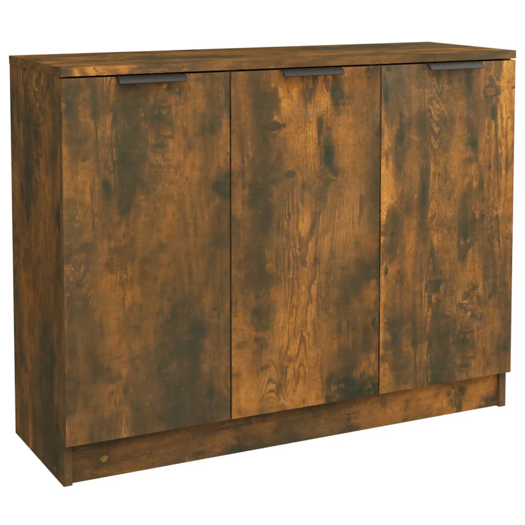 vidaXL Sideboard Smoked Oak 35.6"x11.8"x27.6" Engineered Wood