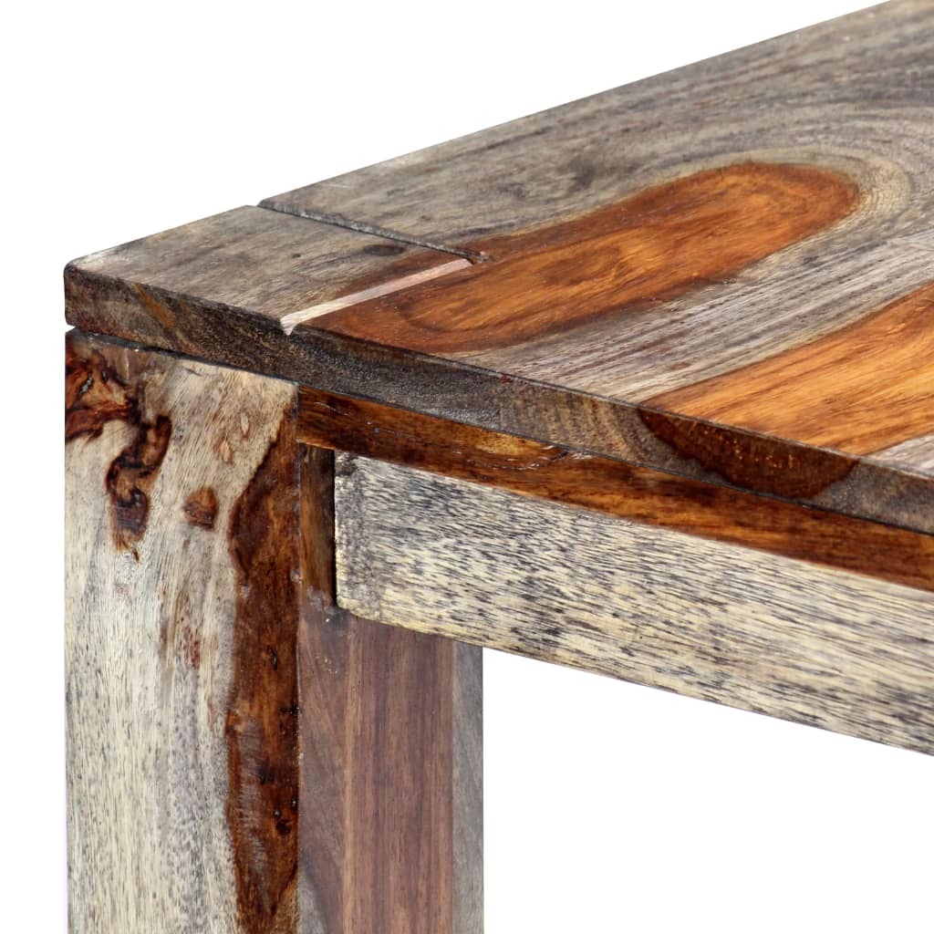 vidaXL Dining Table Gray 46.5"x23.6"x29.9" Solid Sheesham Wood