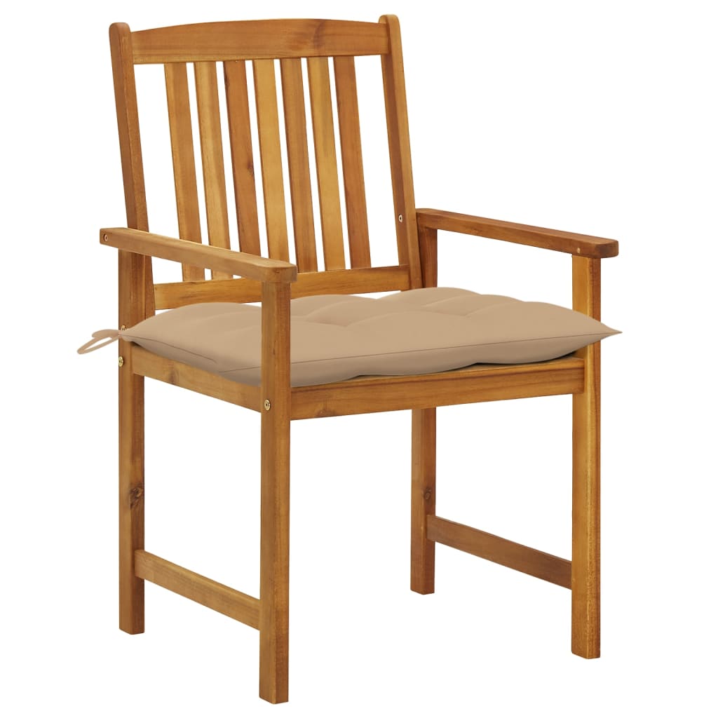 vidaXL Patio Chairs with Cushions 6 pcs Solid Acacia Wood