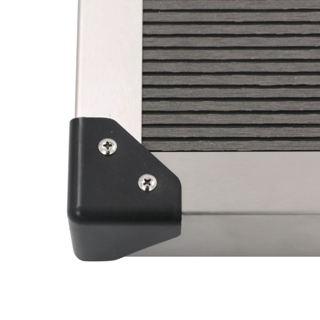 vidaXL Outdoor Shower Tray WPC Stainless Steel 43.3"x24.4" Gray