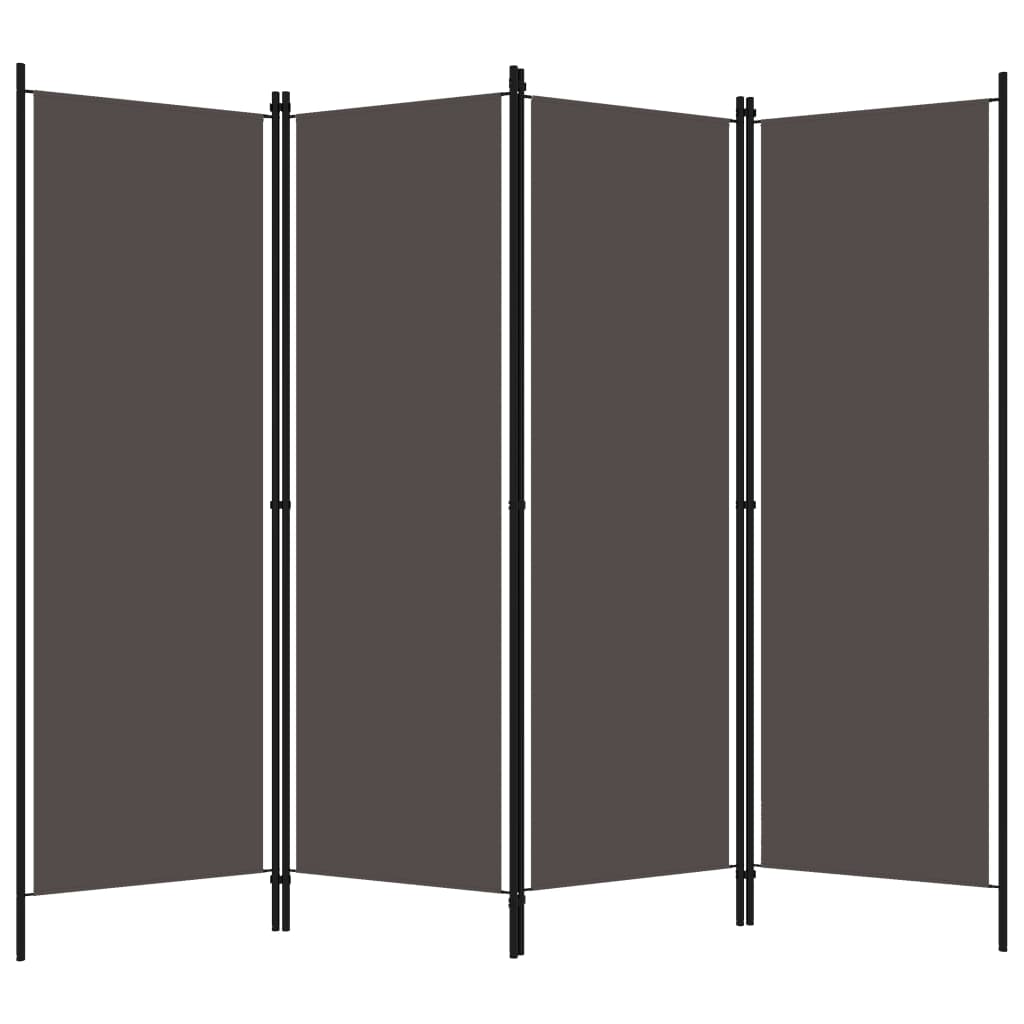 vidaXL 4-Panel Room Divider Anthracite 78.7"x70.9"