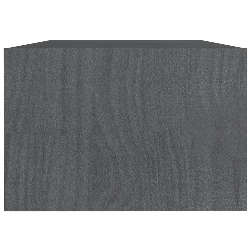 vidaXL Coffee Table Gray 43.3"x19.7"x13.4" Solid Pinewood