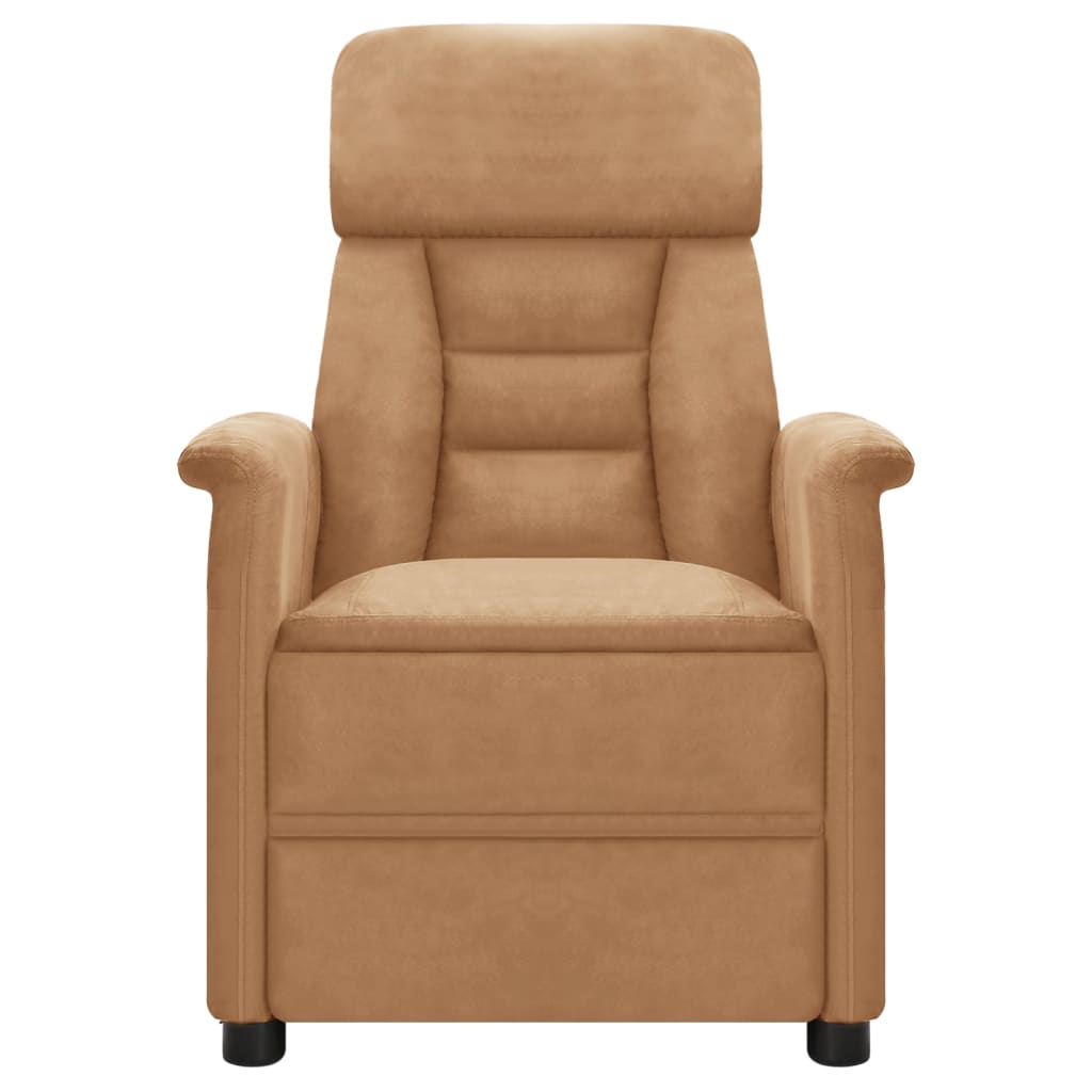 vidaXL Electric Massage Recliner Taupe Faux Leather