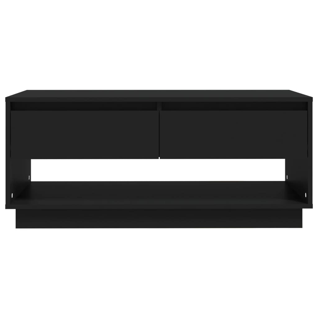 vidaXL Coffee Table Black 40.4"x21.7"x17.3" Chipboard