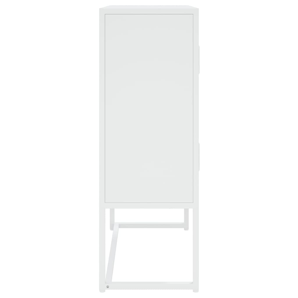 vidaXL Highboard White 31.5"x13.8"x39.4" Steel