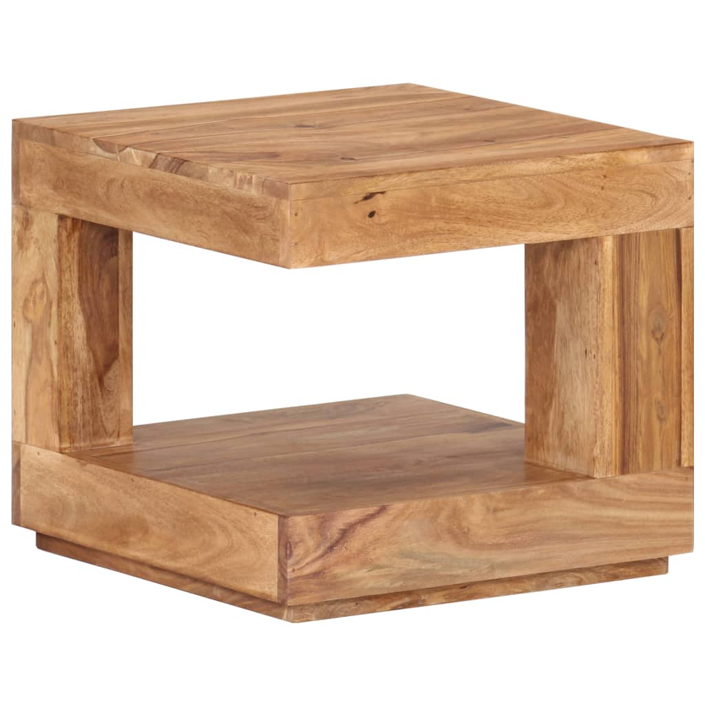 vidaXL Coffee Table 17.7"x17.7"x15.7" Solid Wood Acacia