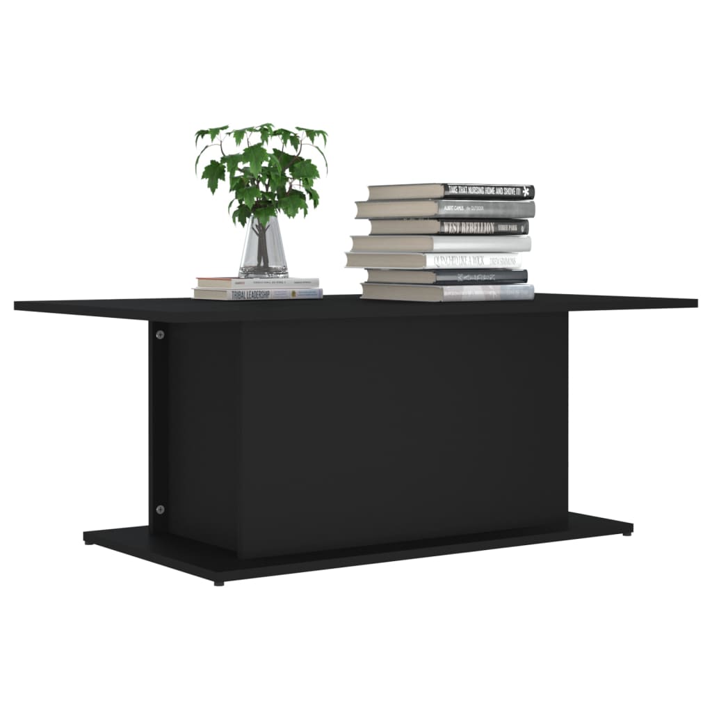 vidaXL Coffee Table Black 40.2"x21.9"x15.7" Engineered Wood