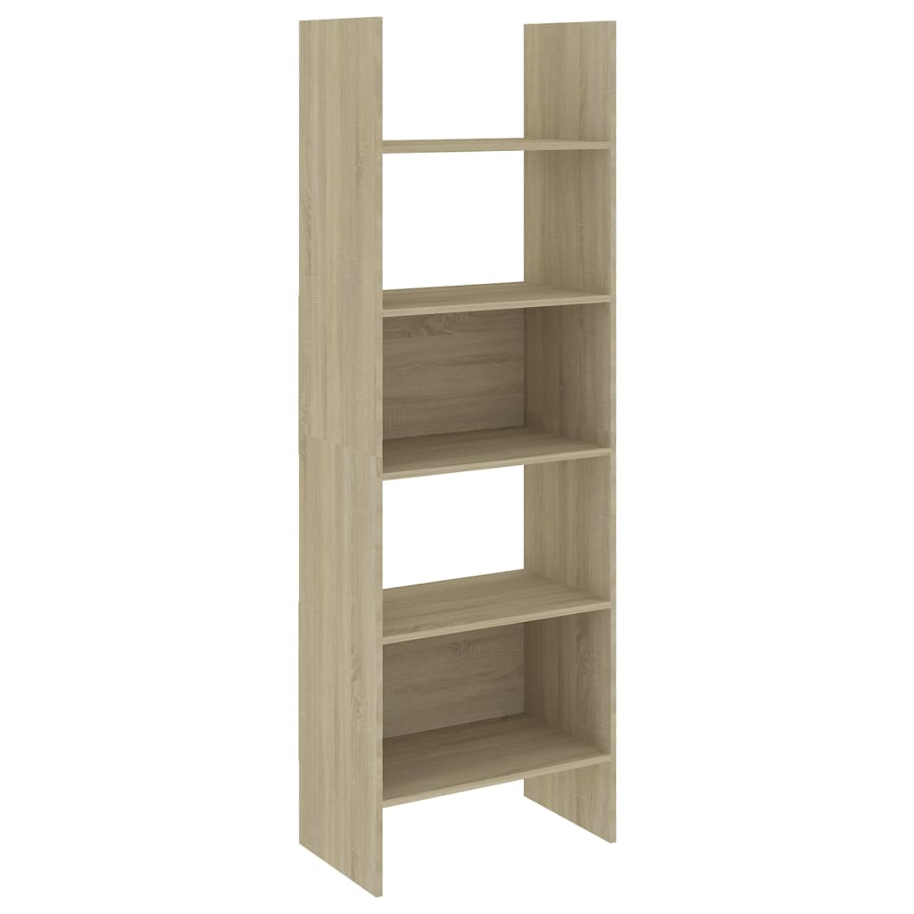 vidaXL Book Cabinet Sonoma Oak 23.6"x13.8"x70.9" Engineered Wood