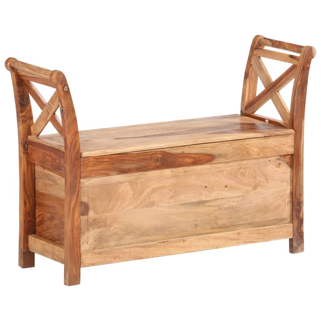 vidaXL Bench 40.6"x13"x28.3" Solid Sheesham Wood