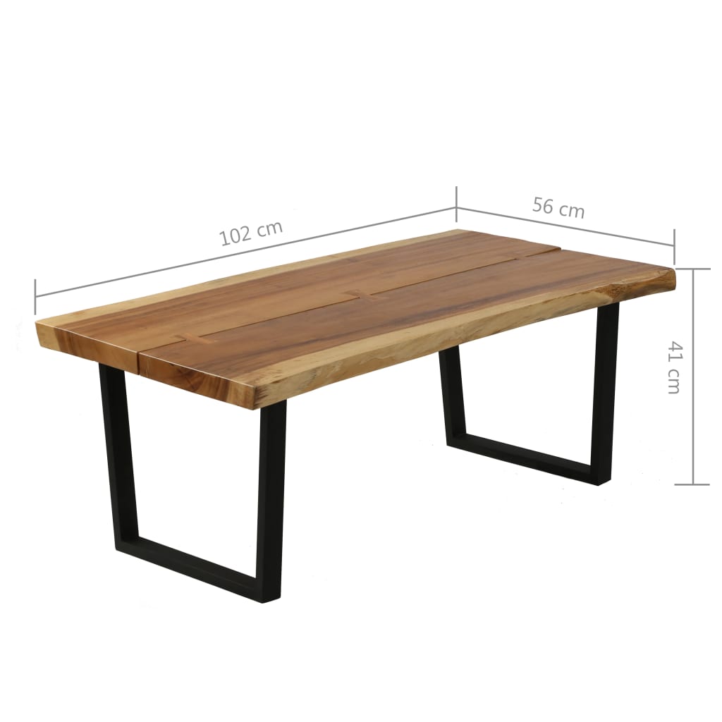 vidaXL Coffee Table Solid Suar Wood 40.2"x22"x16.1"