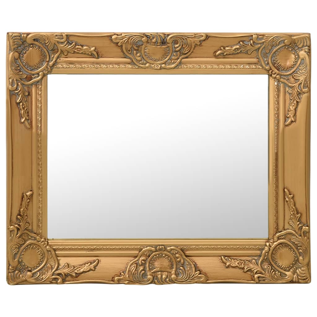vidaXL Wall Mirror Baroque Style 19.7"x15.7" Gold