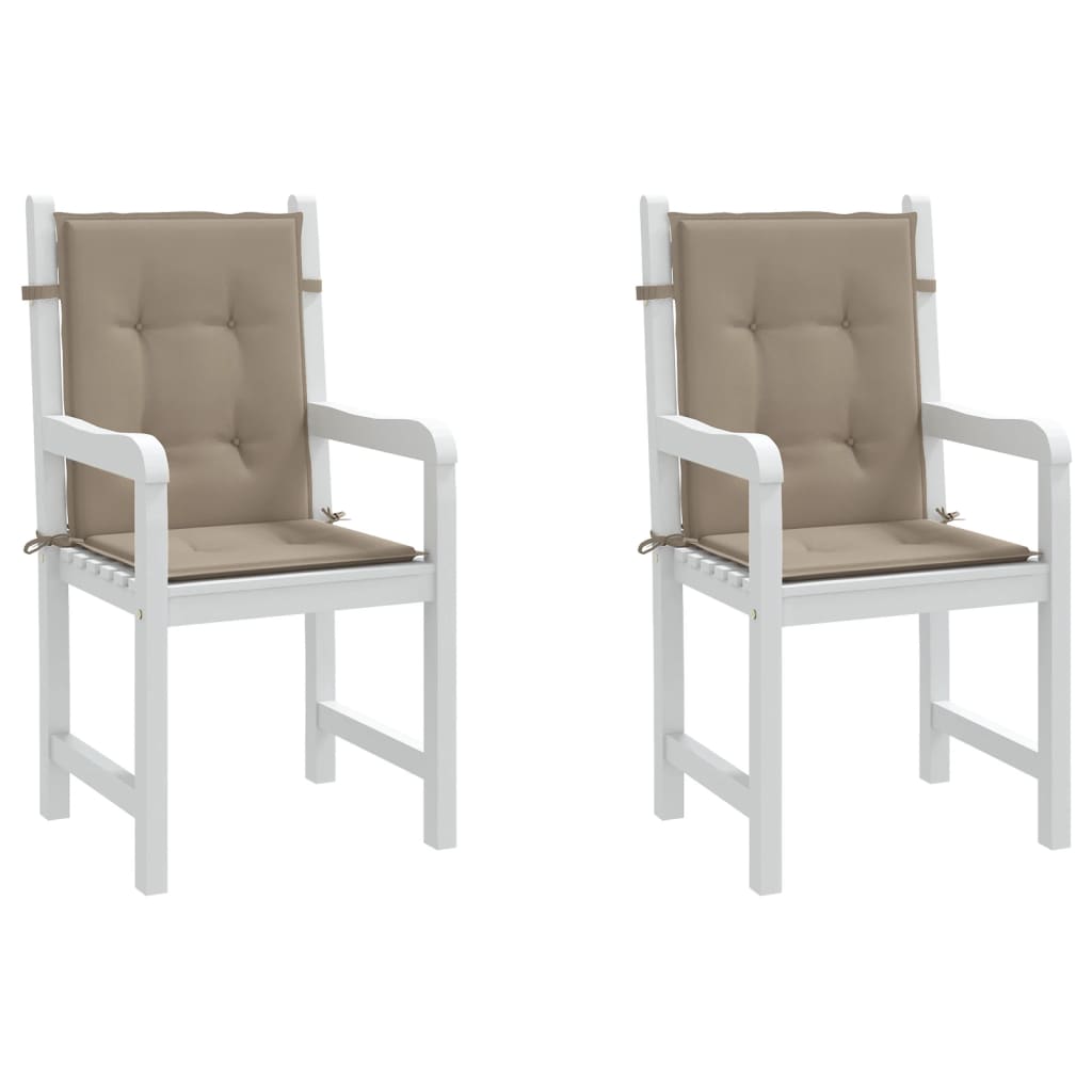 vidaXL Garden Chair Cushions 2 pcs Taupe 39.4"x19.7"x1.2"