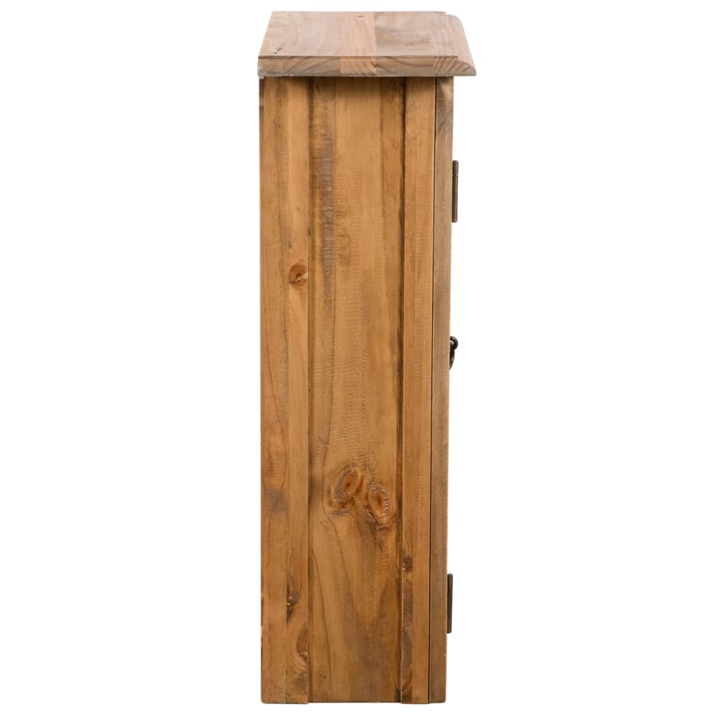 vidaXL Bathroom Wall Cabinet Solid Pinewood 16.5"x9.1"x27.6"