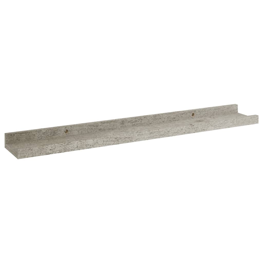 vidaXL Wall Shelves 2 pcs Concrete Gray 23.6"x3.5"x1.2"