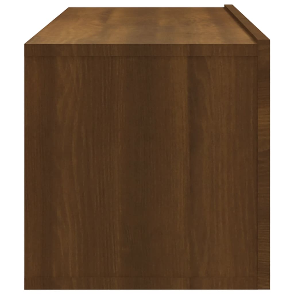 vidaXL Wall TV Stands 2 pcs Brown Oak 39.4"x11.8"x11.8" Engineered Wood