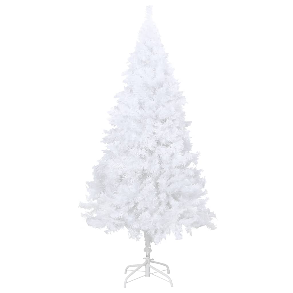 vidaXL Artificial Pre-lit Christmas Tree with Thick Branches White 59.1"