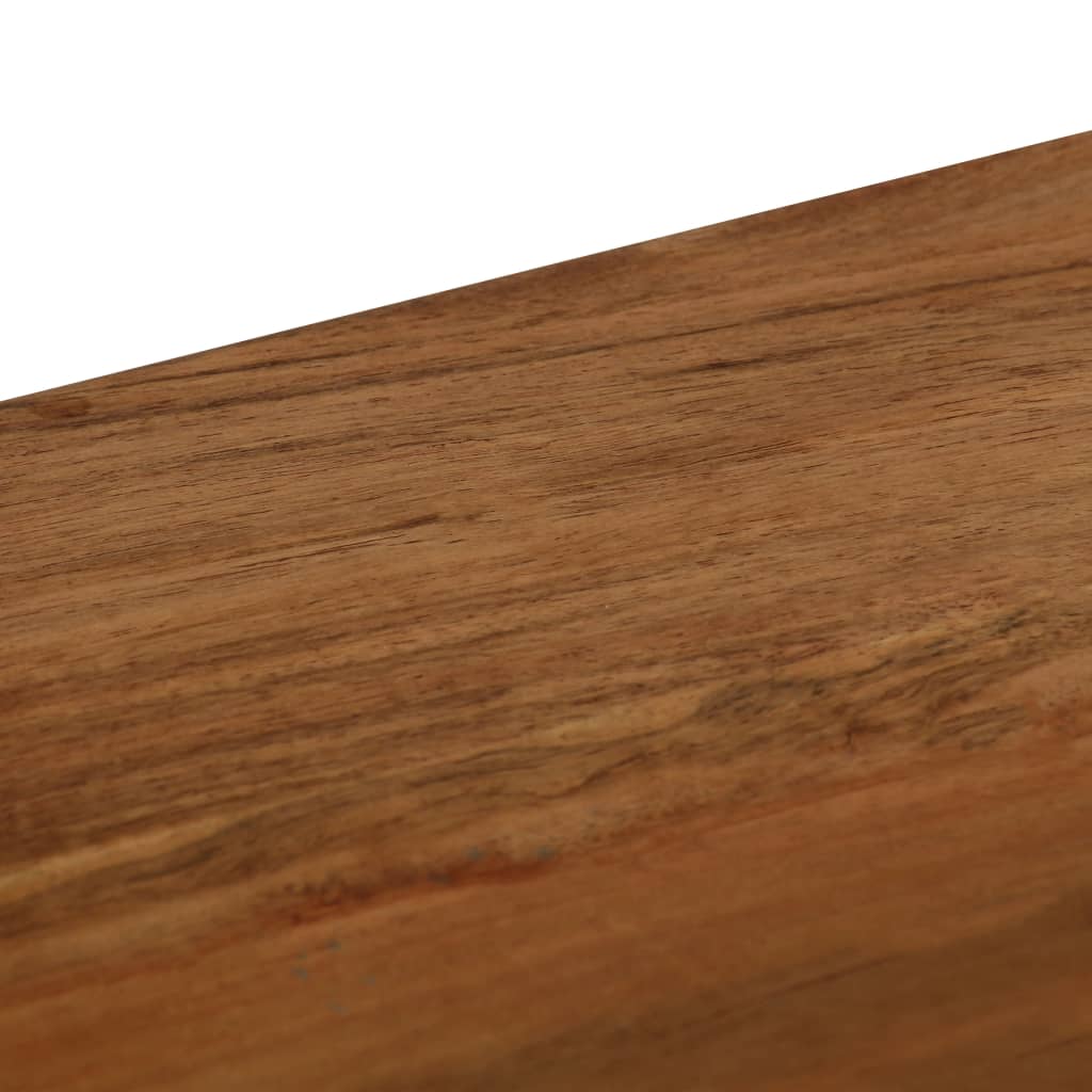 vidaXL Dining Bench Solid Acacia Wood and Steel 63"x15.7"x17.7"
