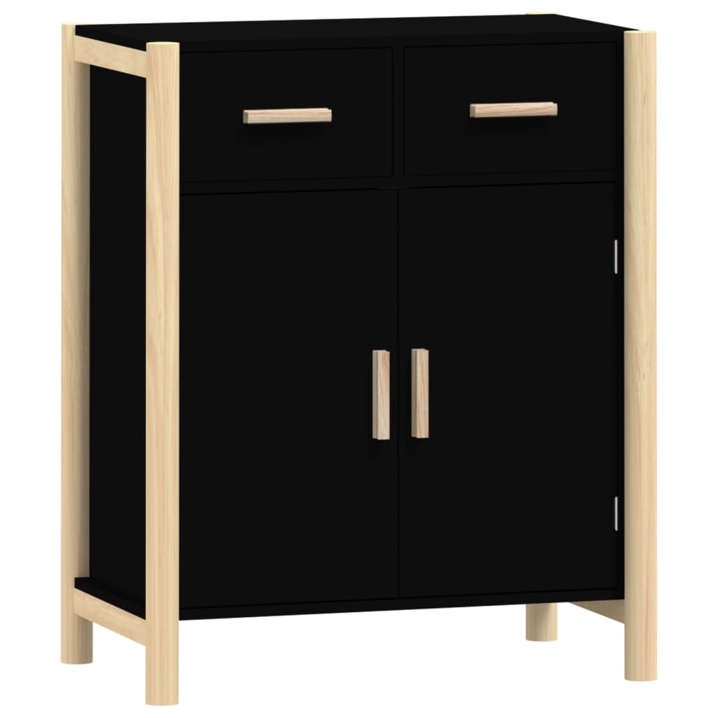 vidaXL Sideboard Black 24.4"x15"x29.5" Engineered Wood