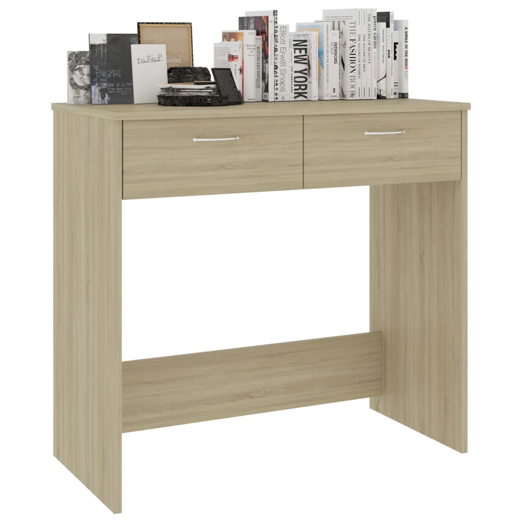 vidaXL Desk Sonoma Oak 31.5"x15.7"x29.5" Chipboard