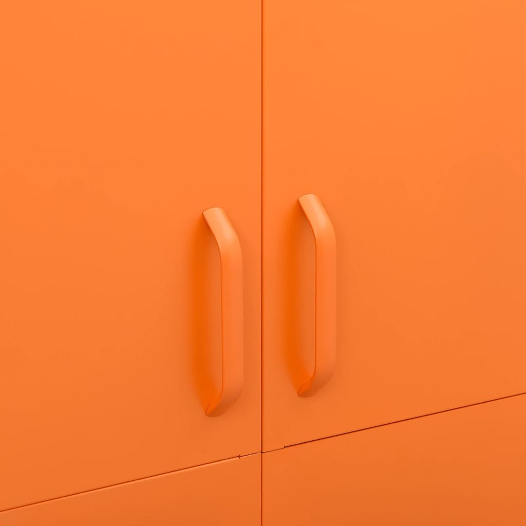 vidaXL Wardrobe Orange 35.4"x19.7"x70.9" Steel