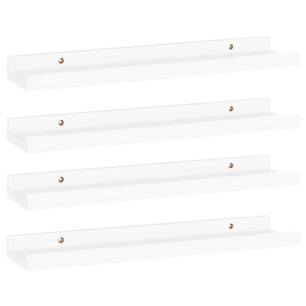 vidaXL Wall Shelves 4 pcs White 15.7"x3.5"x1.2"