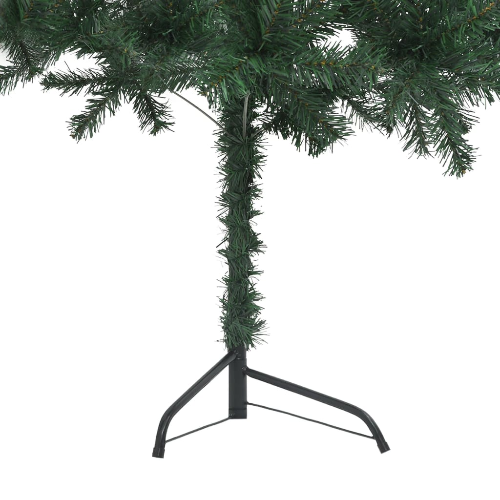 vidaXL Corner Artificial Pre-lit Christmas Tree Green 47.2" PVC