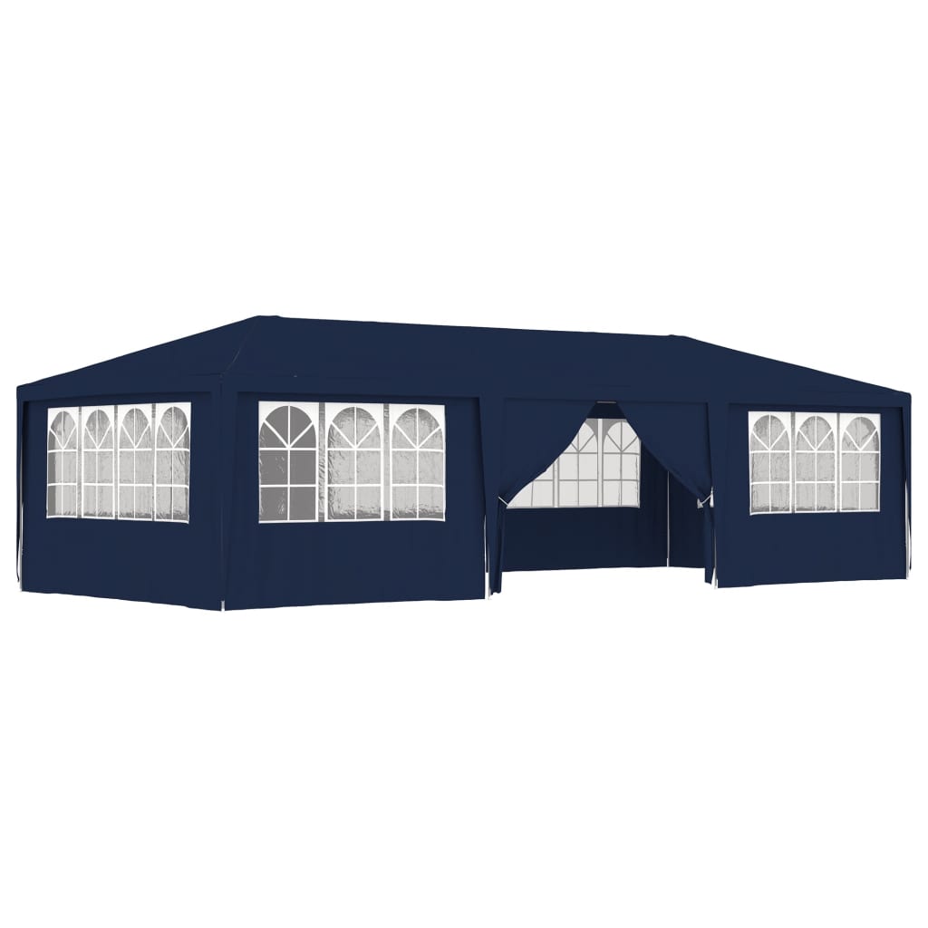 vidaXL Professional Party Tent with Side Walls 13.1'x29.5' Blue 0.3 oz/ft²
