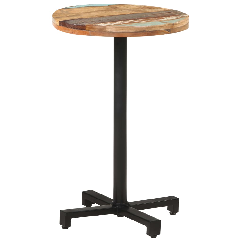 vidaXL Bistro Table Round Ø19.7"x29.5" Solid Reclaimed Wood