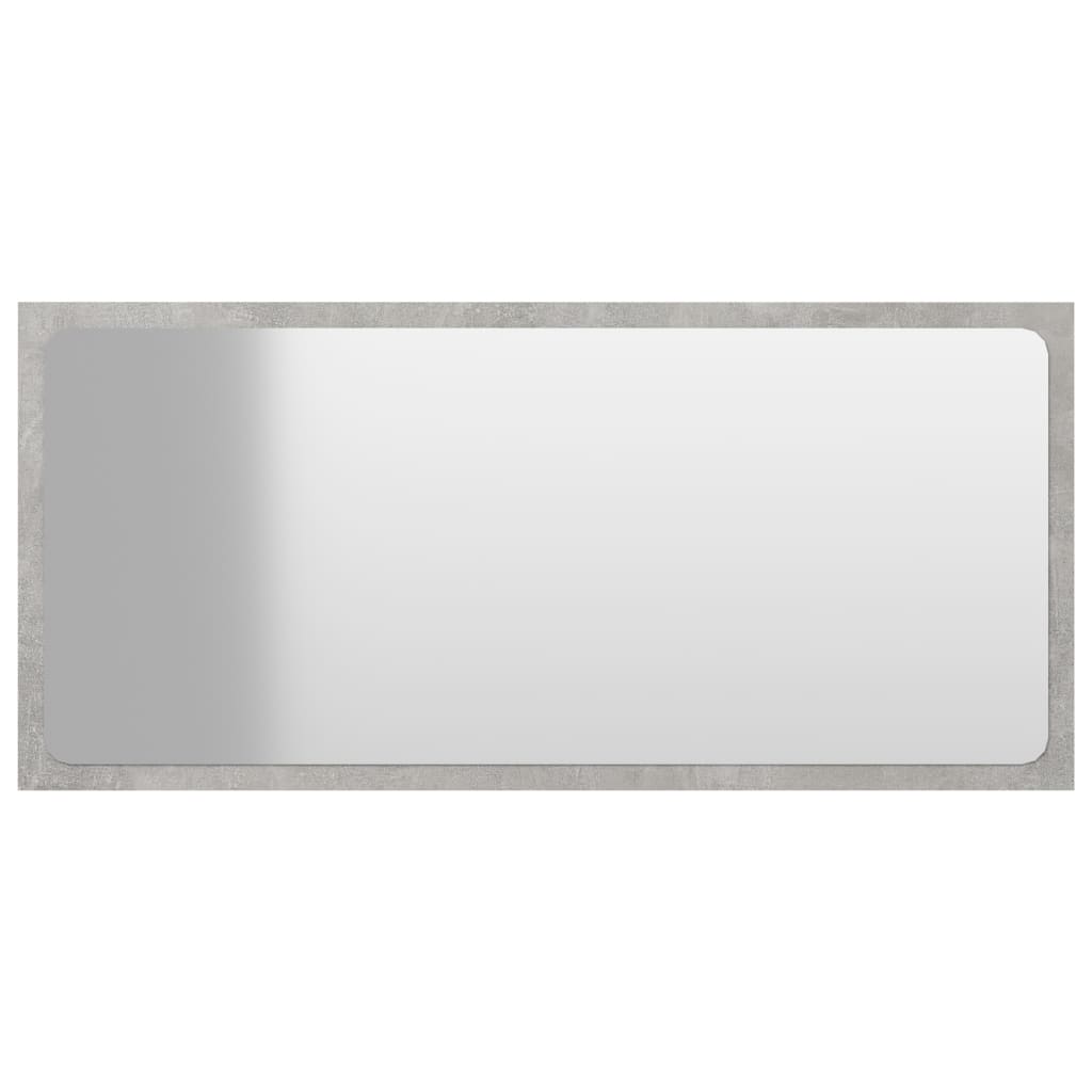 vidaXL Bathroom Mirror Concrete Gray 31.5"x0.6"x14.6" Chipboard