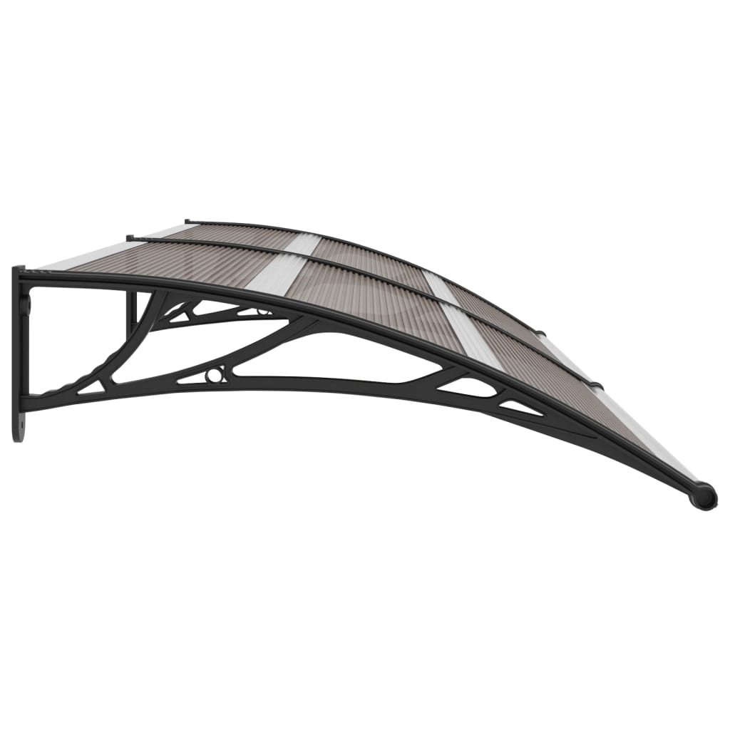vidaXL Door Canopy Black 94.5"x39.4" PC