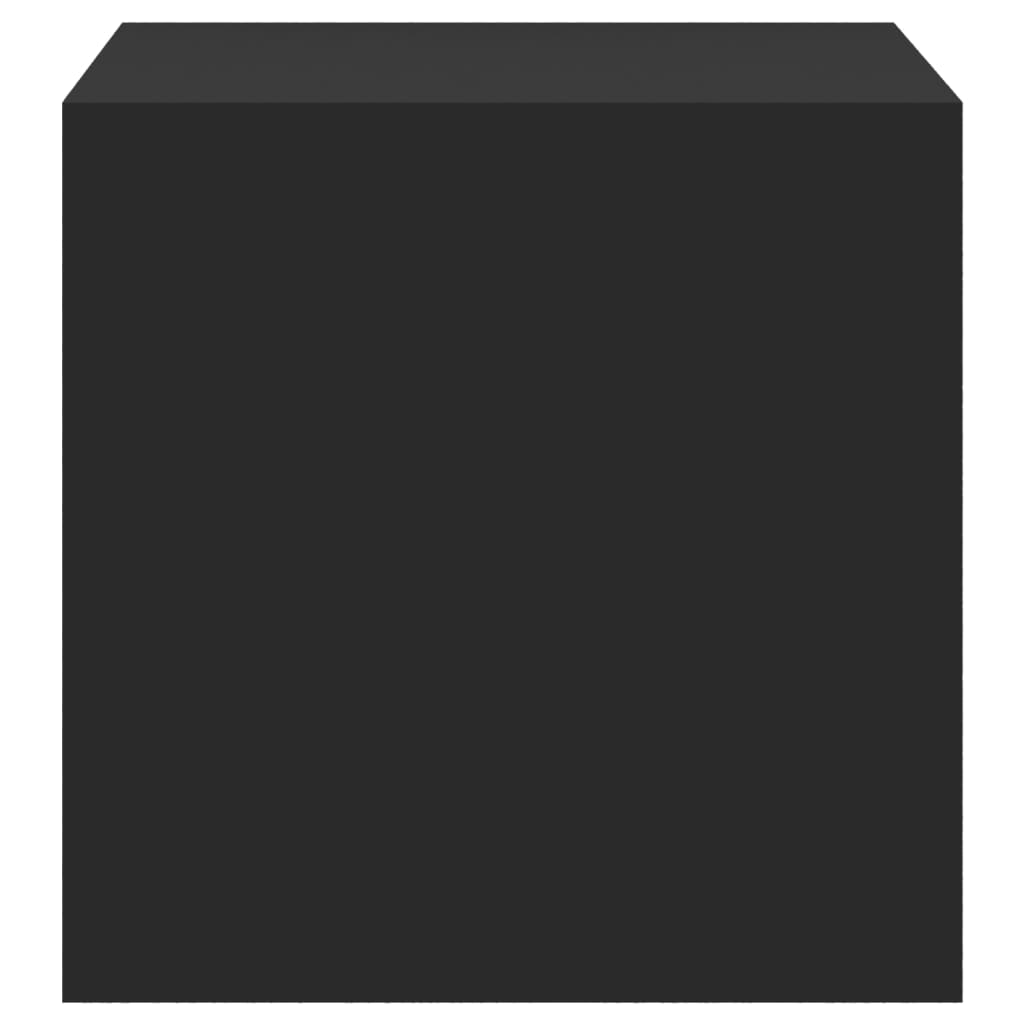 vidaXL Wall Cabinet Black 14.6"x14.6"x14.6" Chipboard