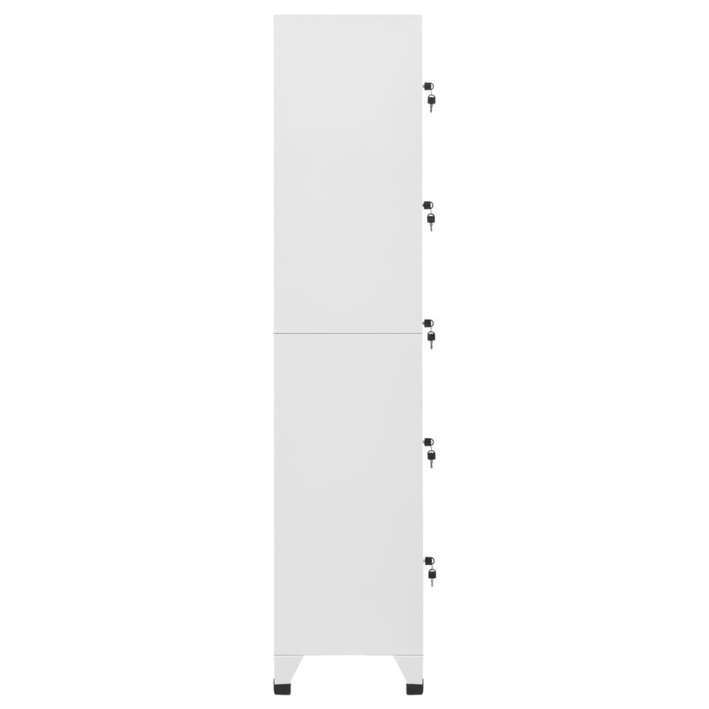 vidaXL Locker Cabinet Light Gray 15"x15.7"x70.9" Steel