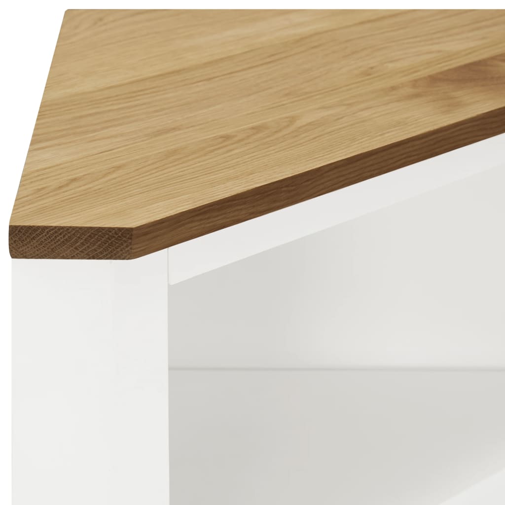vidaXL Corner Cabinet 23.2"x14.2"x70.9" Solid Oak Wood