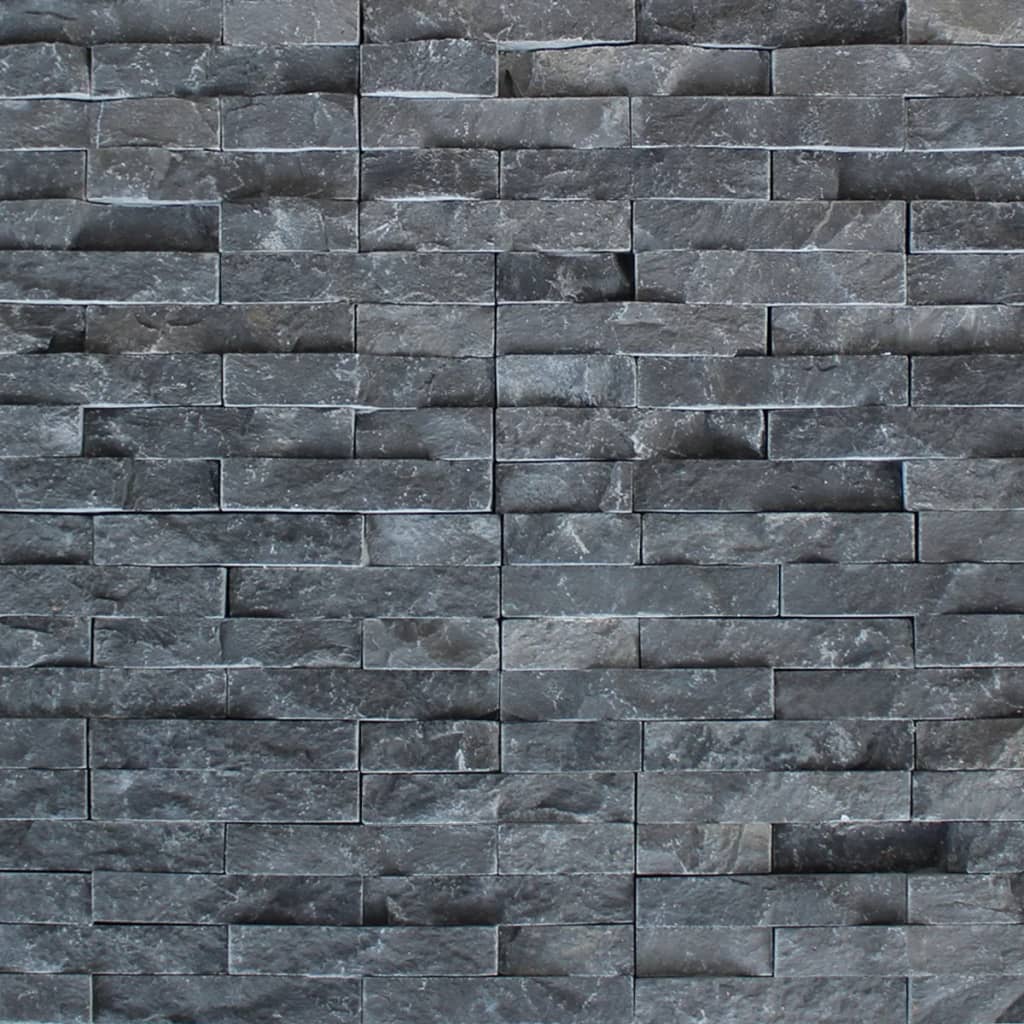 vidaXL Wall Cladding Panels 5 pcs Marble Black