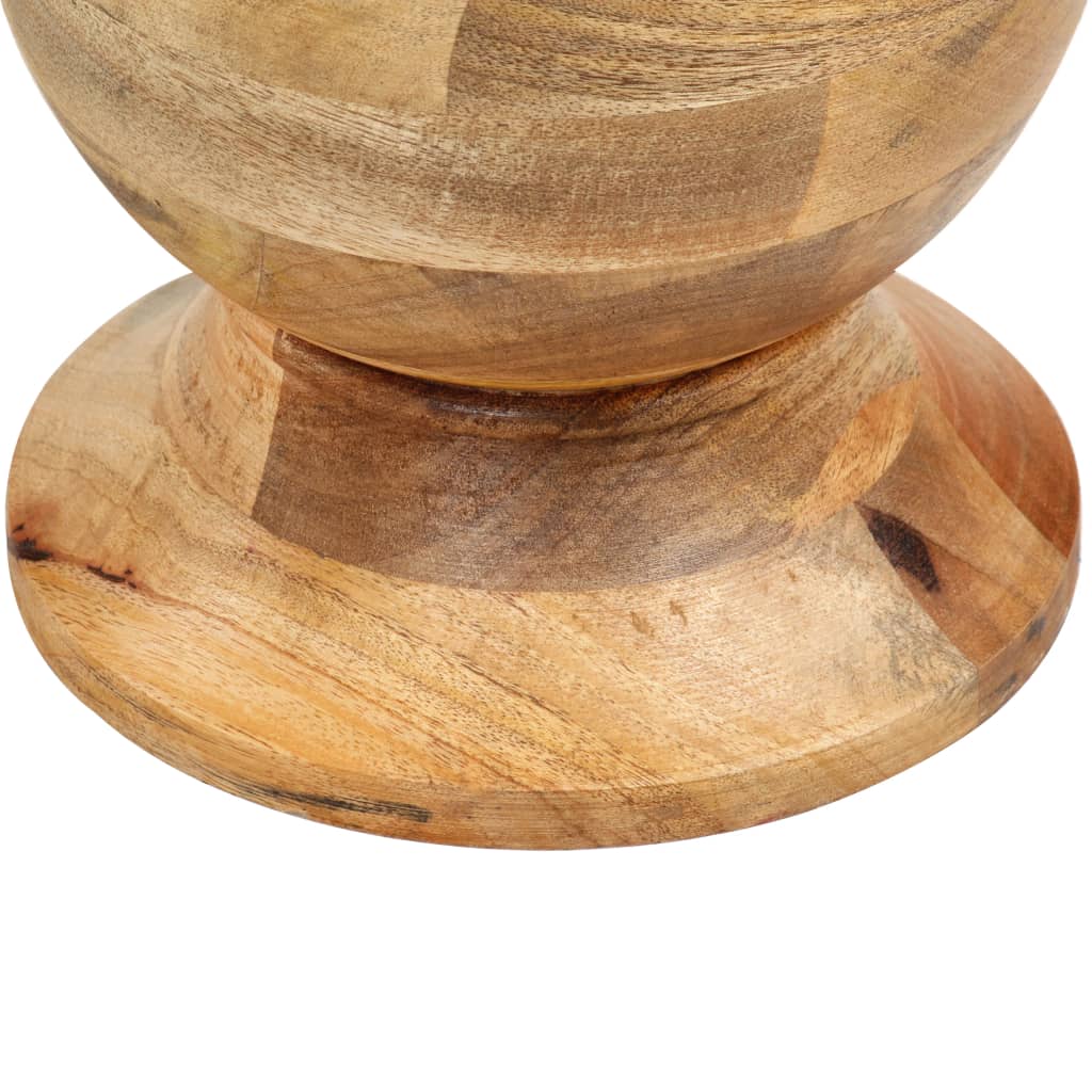 vidaXL Round Side Table 16.9"x16.9"x26" Solid Mango Wood