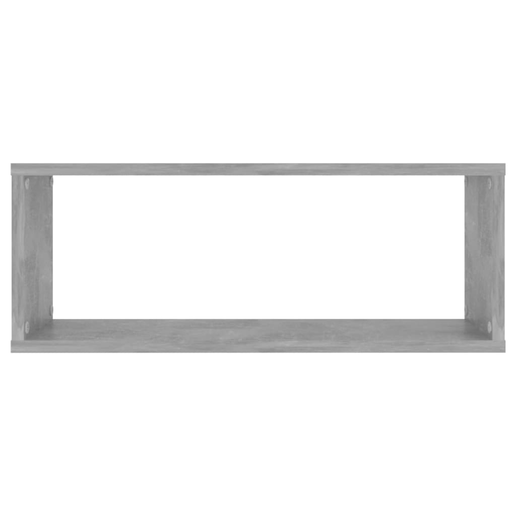 vidaXL Wall Cube Shelves 6 pcs Concrete Gray 23.6"x5.9"x9.1" Engineered Wood