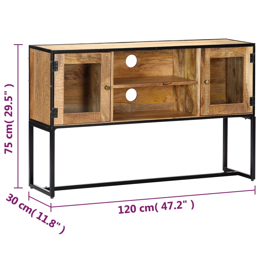 vidaXL TV Cabinet 47.2"x11.8"x29.5" Solid Reclaimed Wood