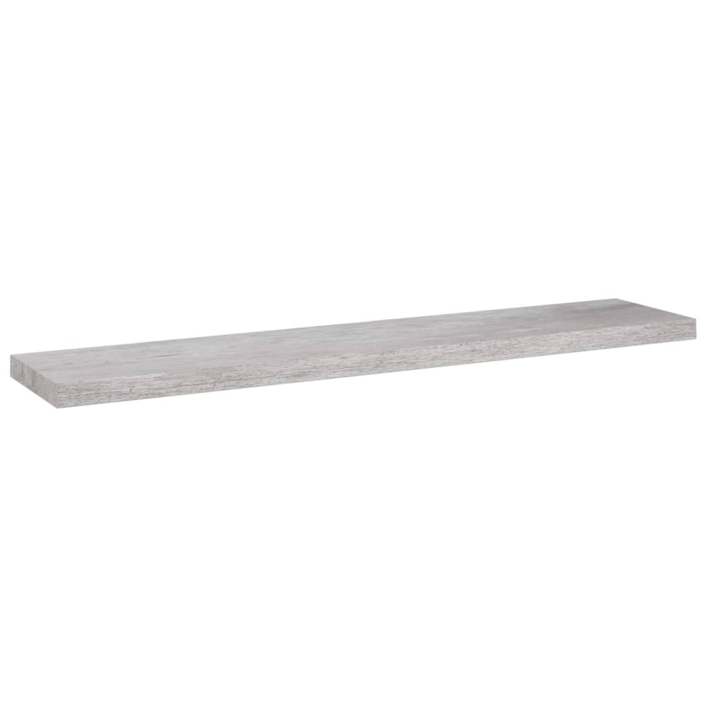 vidaXL Floating Wall Shelves 2 pcs Concrete Gray 47.2"x9.3"x1.5" MDF