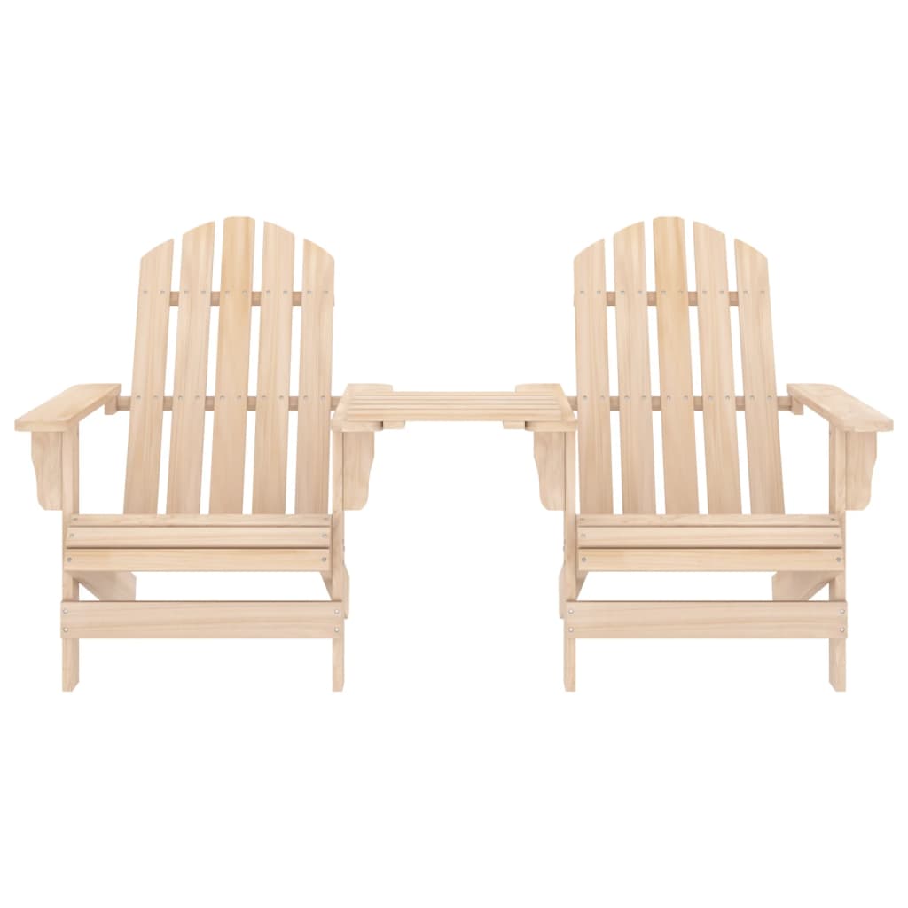 vidaXL Patio Adirondack Chairs with Tea Table Solid Fir Wood