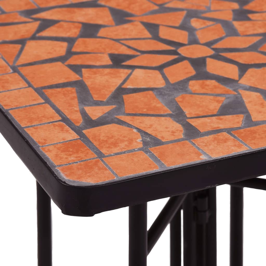 vidaXL Mosaic Side Table Terracotta Ceramic