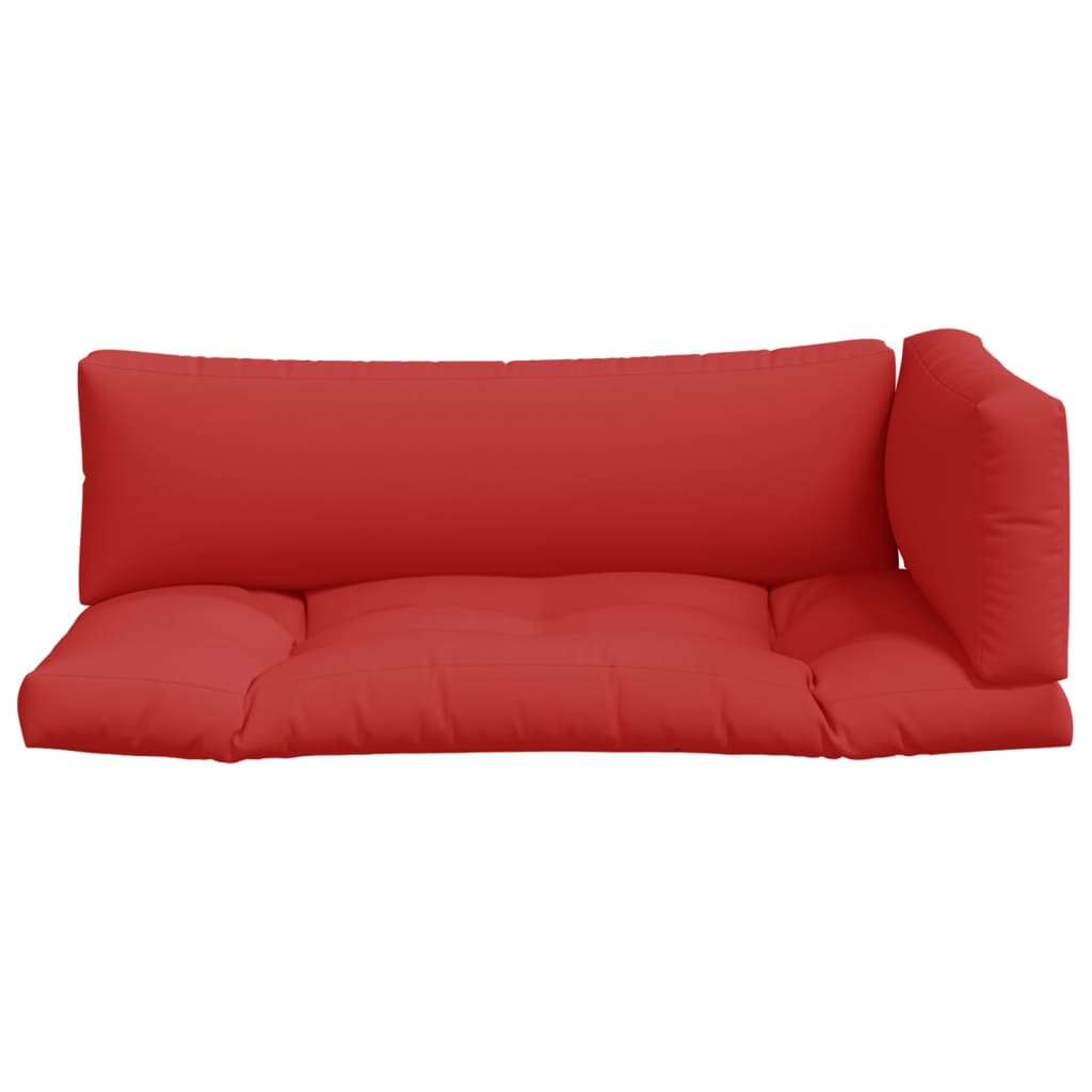 vidaXL Pallet Cushions 3 pcs Red Fabric