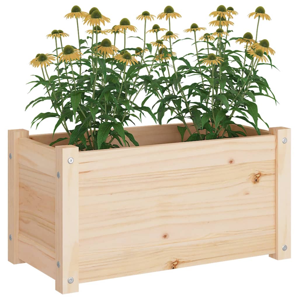 vidaXL Garden Planter 23.6"x12.2"x12.2" Solid Wood Pine