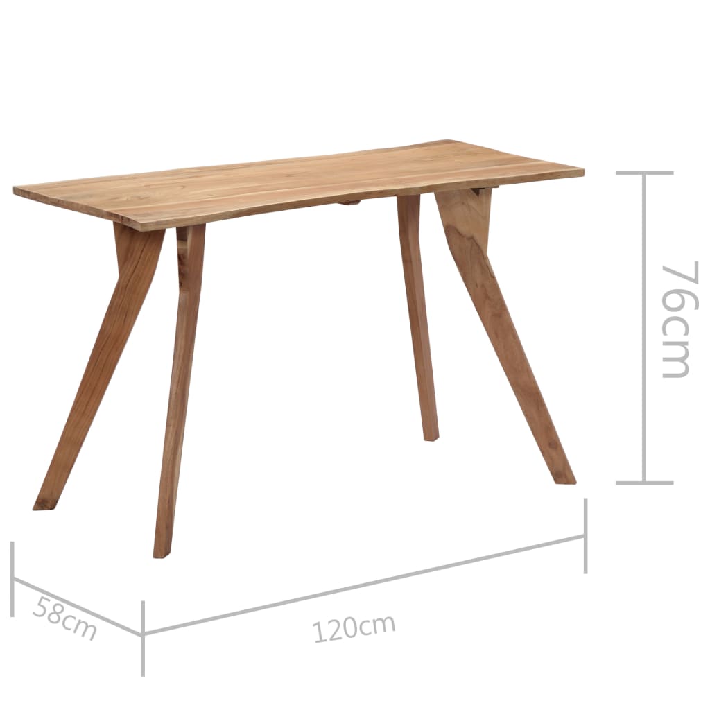 vidaXL Dining Table 47.2"x22.8"x29.9" Solid Acacia Wood