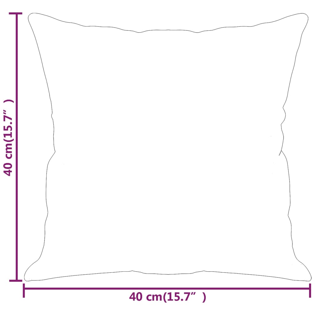vidaXL Throw Pillows 2 pcs Dark Gray 15.7"x15.7" Fabric
