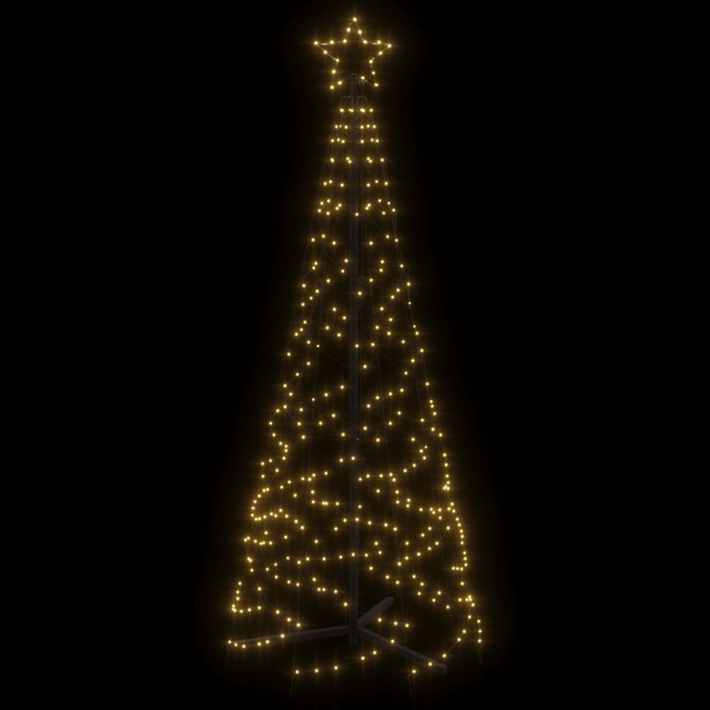 vidaXL Christmas Cone Tree Warm White 200 LEDs 2x6 ft