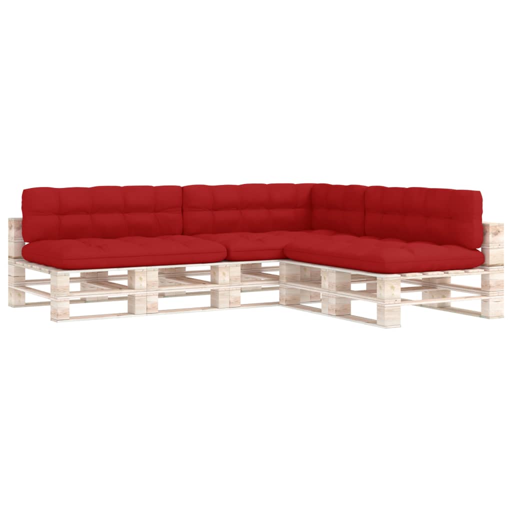 vidaXL Pallet Sofa Cushions 7 pcs Red