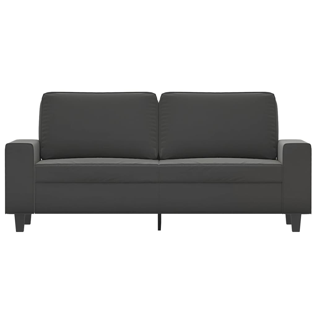 vidaXL 2-Seater Sofa Dark Gray 55.1" Microfiber Fabric