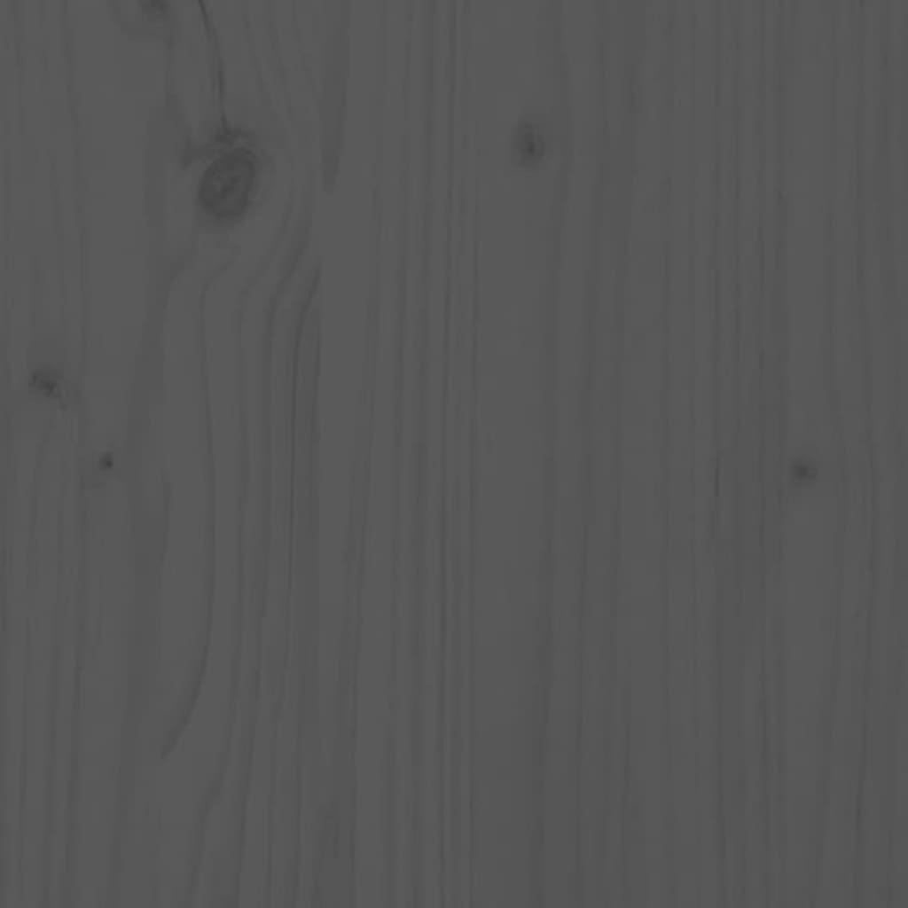 vidaXL Sideboard Gray 29.1"x13.8"x31.5" Solid Wood Pine